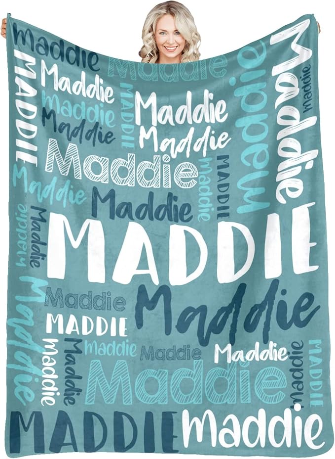 Dr.TOUGH Personalized Blankets with Name Customized Baby Blankets for Girls Boys Adults Personalized Name Blanket for Kids Adults (Blue Bird,60''×80'')