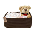 COMFY-HOMI 13" x 8.5" x 5.1" Storage Baskets for Organizing | Cotton Rope Woven Basket | Toy Storage Bin Box | Basket for Shelves, Closet Organizer Bin, Decorative Closet Shelf, 1 Pack,