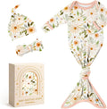 Yoofoss Baby Knotted Gowns 0-3 Months, Newborn Sleepers Hospital Coming Home Outfit for Photograph, Soft Breathable Comfort