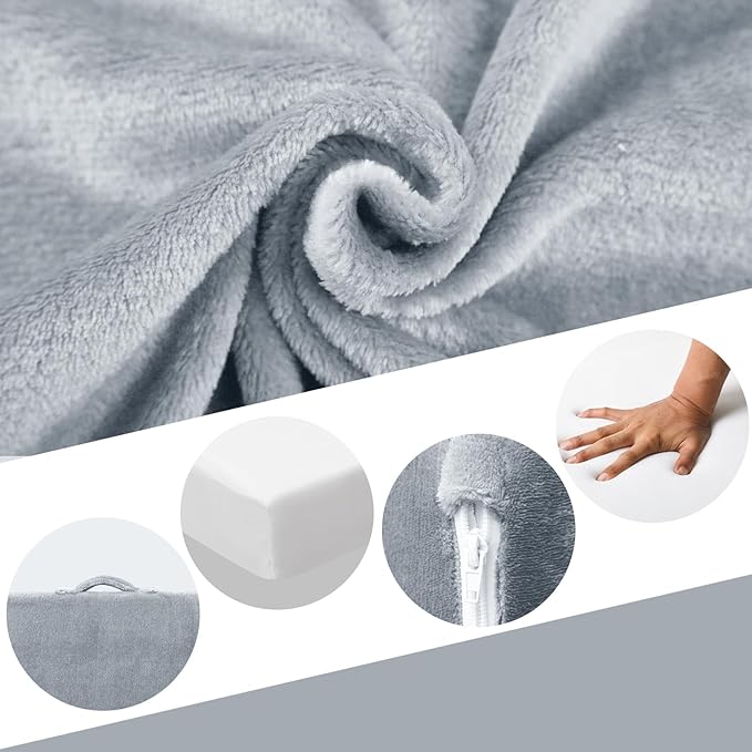 MeMoreCool Foldable Floor Mattress for Kids, Toddler Floor Nap Mat for Sleeping Daycare, Small Child Foldable Mattress Floor Bed, Trifold Futon Portable Tri Folding Mattress, Grey 75x25 Inch