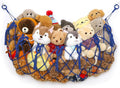 Stuffed Animal Net or Hammock Wall Macrame Toy Display Plush Toy Holder Ceiling Hanging Net for Stuffed Animal Storage (Blue, 49" W)