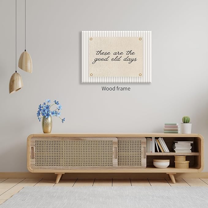 These Are the Good Old Days Wall Art Inspirational Quotes Poster 08x10 inch Framed Modern Minimalist Positive Affirmations Canvas Prints for Office Bedroom Wall Decor