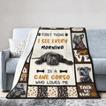 Cane Corso Blanket Cane Corso Decor Throw Blanket Super Soft Flannel Lightweight Fluffy Plush Fuzzy Fleece Stuff Blanket Gifts for Dog Lover Girl Woman Adults Man Boys Kids for Bedding Sofa 60"X80"