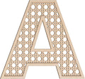 Large Boho Wooden Rattan Letters 12 inch for Nursery Decor Wood Letter A Wall Decors for Baby Girl Boy Bedroom Home Rustic Name Sign Birthday Wedding Decorative Letters