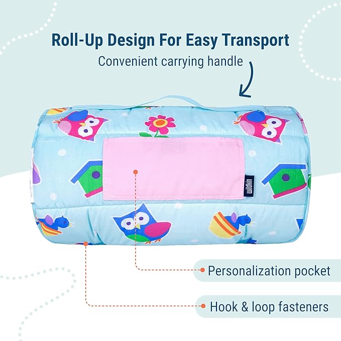 Wildkin Kids Original Nap Mat – Cozy Kids Sleep Mat with Pillow, ideal for School & Travel