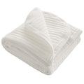 NTBAY Jersey Cotton Quilted Toddler Blanket, Breathable and Warm for Boys and Girls Baby Blanket, 30x40 Inches, White Stripe