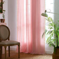 Deeprove Pink Boho Curtains 84 inches Length for Baby Girl Bedroom Nursery, Blush Bohemian 84 inches Long Embroidery Farmhouse Light Filter Privacy Style Tassel Window Treatments, W52 x L84, 1 Panel
