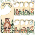 Whaline 8Pcs Woodland Design Hanging Wooden Baby Closet Size Dividers and Organizer - Newborn to 24 Months - Thicken Wardrobe Organizer for Home Nursery Clothes Decor