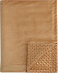 david's kids Micro Fleece Minky Baby Blanket for Boys Girls Neutral with Double Layer and Soothing Raised Dots, Breathable and Soft Lightweight Receiving Blanket for Newborns 30x40 Inches, Biscuit