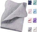 PEACELOVER Embossed Neutral Baby Quilt Durable, Lightweight Baby Blankets Four Seasons for Personlized Monogram Cotton Quilted Blanket Toddler Quilt for Boys and Girls 46x36 Inches (Gray1)