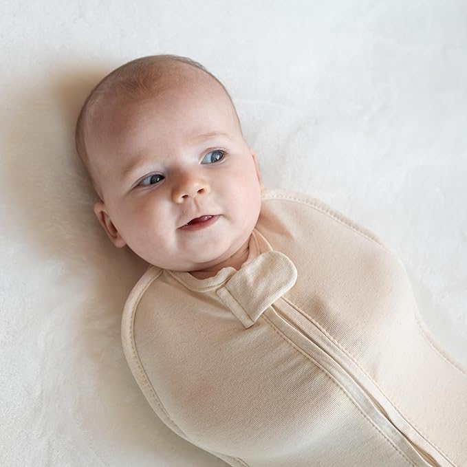 Woombie Original Baby Swaddling Blanket - Soothing, Cotton Baby Swaddle with Zipper - Wearable Newborn Blanket, Lots of Dots, 14-19 lbs