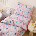 LONAVA Twin Kids Comforter Set - 4 Pieces Twin Bedding Sets for Boys Girls Children, Ultra Soft Microfiber Bed in A Bag with Flat Fitted Sheets, Princess