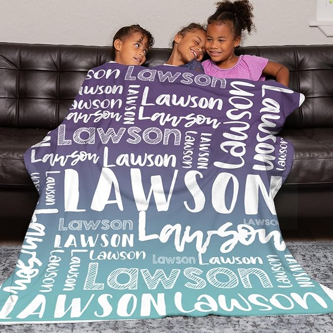 Dr.TOUGH Personalized Blankets with Name Customized Baby Blankets for Girls Boys Adults Monogrammed Blankets and Throws Christmas Birthday Mothers Valentines Day Gift (Z-Colorful 06, 30''×40'')