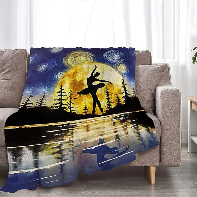 Dance Gifts for Girls & Boys - Soft, Warm Fleece & Flannel Plush Blankets for Bed, Sofa, Couch - 50"x60"