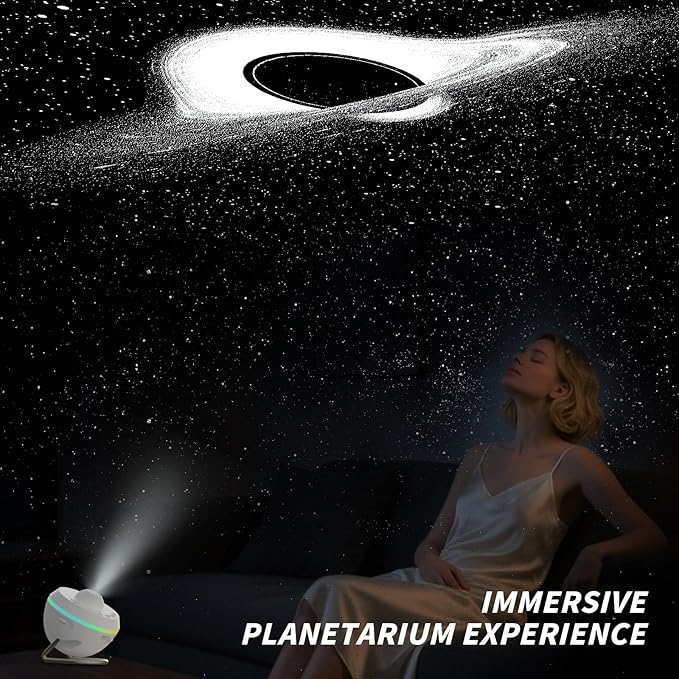 Galaxy Projector, Star Projector Home Planetarium Space Ceiling Starry Sky Night Light with Light Strip, Meteor and Galaxy Projector & 2 Filme Set for Kid Adult Gift