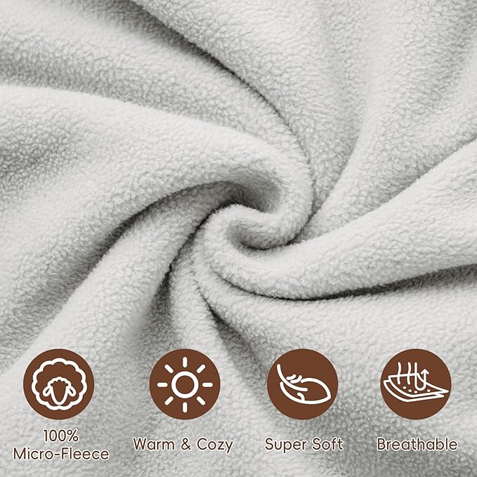 david's kids 3 Pack Warm Micro Fleece Baby Sleep Sack 12-18 Months, Soft Baby Wearable Blankets with 2-Way Zipper, Comfy Winter Sleeping Bags for Toddler Boys Girls Neutral, Large Size, Animal Forest