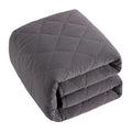 BEDSUM 100% Brushed Microfiber Down Alternative Toddler Comforter, Ultra Soft Lightweight and Warm Breathable Crib Quilted Blanket for Nursery Stroller Bed, 39x47 Inches, Dark Grey