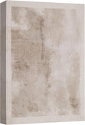 SIGNWIN Canvas Print Wall Art Faded Textured Brown & White Color Blocks Abstract Shapes Illustrations Minimalism Contemporary Nordic Decorative for Living Room, Bedroom, Office - 12"x18"