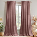 StangH Wild Rose Pink Curtains 100 inches Long Back Tab Thermal Insulated Light Reducing Drapes for Sliding Door Living Room Home Decoration for Bedroom, W52 x L100, 2 Panels