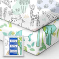 Premium Soft boy Crib Sheets, Ultra Breathable Crib Fitted Sheet, Super Stretchy Baby Bed Sheets 28''x52''x9'' Extra Deep Pocket