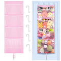 Hanging Stuffed Animal Storage, Over Door Large Plush Toy Organizer with Metal Hook, Baby Accessory Holder Idea for Nursery, Doll & Bear Mesh Hammock Bag for Girl Boy Kid Room