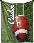Personalized Baby Balll Soft Blanket: Custom Kids Football Design Blanket with Name and Number - Bedding Gifts for Infants Toddlers Adults 30x40inch