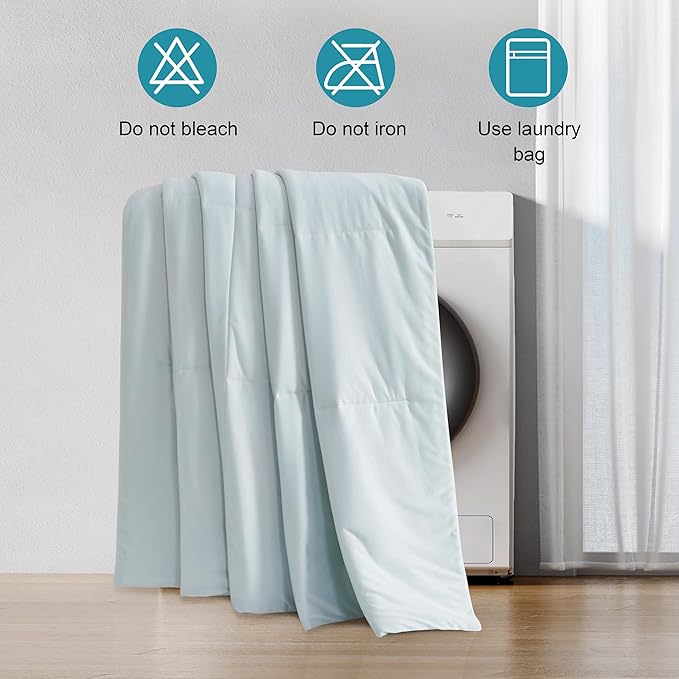NTBAY Cooling Throw Blanket, 50x60 Inches - Japanese Double-Sided Cool Fabric with Q-Max 0.43, Soft Summer Couch Blanket for Adults, Kids and Pets, Aqua