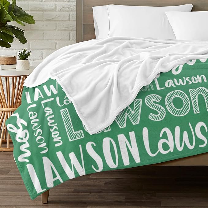Dr.TOUGH Personalized Blankets with Name Customized Baby Blankets for Girls Boys Adults Monogrammed Blankets and Throws Christmas Birthday Mothers Valentines Day Gift (Z-Colorful 02, 40''×50'')