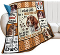 Springer Spaniel Dog Blanket Springer Spaniel Gifts and Decor Cute Dog Throw Blanket Dog Blanket for Girls Women Kids Adults Soft Warm Cozy Fleece Blanket for Couch Sofa Bed 80"x60"