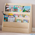 Montessori 5-Tier Kids Bookshelf, Wood Toddler Book Display Shelf & Baby Book Rack for Playroom, Nursery & Children's Room