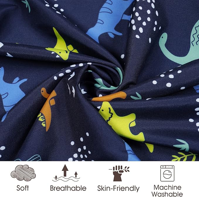 PHF 3 Pack Soft Bassinet Sheets, Dinosaur Breathable Comfy Cradle Sheets for Baby Boys, No Slip Universal Fit for Most Cradle and Bassinet Mattress, Navy Dinosaur