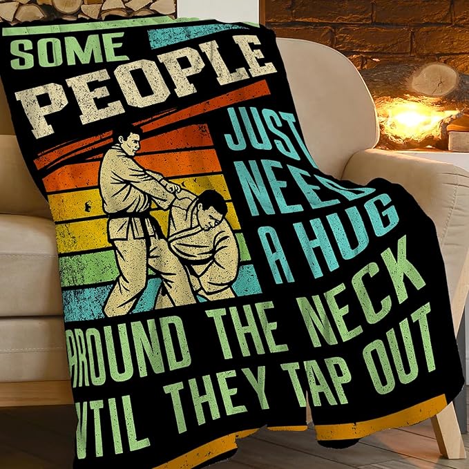 Wrestling Fleece Blanket Sports Wrestle Throw Blankets for Girls Boys Super Soft Warm Flannel Vintage Throws Gifts for Men Women Cozy Fuzzy Plush Stuffed Couch Bed Bedding Decor 60"x50"
