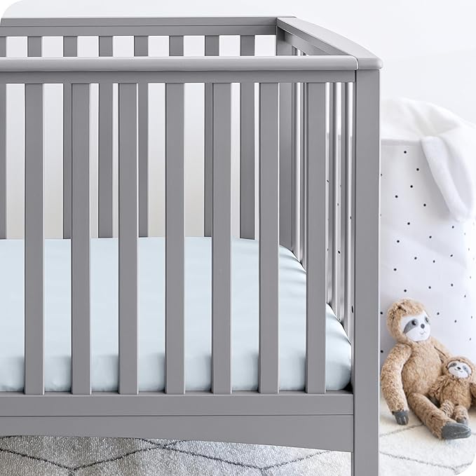 Bare Home 3-Pack Fitted Crib Sheet - Premium 1800 Ultra-Soft Microfiber - Breathable - Baby Sheet - for Boys & Girls - Fits Standard Crib and Toddler Mattresses (Sky Blue)