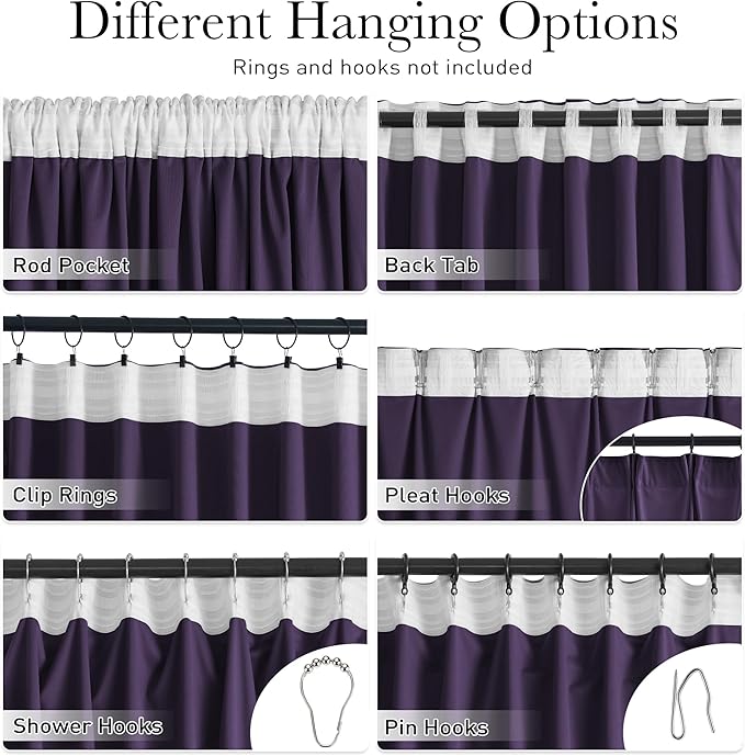 StangH Velvet Curtains for Bedroom, Purple Orchid Velvet Drapes 52x96 Inch with Rod Pocket Back Tab, Room Darkening Thermal Insulated Window Treatment for Living Room, 2 Panels