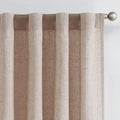 jinchan Taupe Lined Linen Blend Curtain for Sliding Door 96 Inch Length 1 Panel for Living Room, 100 Inch Extra Wide Drape with Rod Pocket Back Tab(100W x 96L, Taupe)