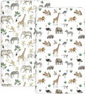 Crib Sheets for Boys and Girls, 2 Pack Fitted Baby Sheets for Standard Toddler Mattress 28" x 52", Soft Breathable Jersey Knit Baby Bedding (Jungle Journey)