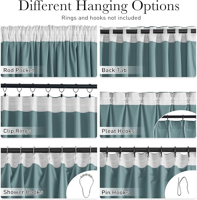 StangH Dark Slate Velvet Curtains Ideal Room Darkening Drapes for Bedroom, Living Room & Home Theater, Thermal Insulated Window Treatment with Rod Pocket & Back Tab Design, 52x108 Inches, 2 Panels.