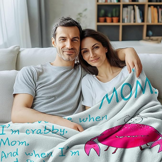 Gifts for Mom, Birthday Gifts for Mom from Daughter, Mother Gifts for Mothers Day Christmas Thanksgiving, Soft Throw Blanket from Son for Sofa Couch 50" x 60"