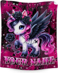 Personalized Unicorn Blanket for Girls - 30" x 40" Unicorn Throw Blankets for Toddler, Kids - Plush Flannel Gifts for Daughter