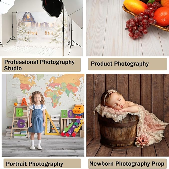 Kate Photography Floor Mats Brown Rubber Floor Mats Printed Mat Newborn Photography Drops for Photo Studio Props 5x4ft