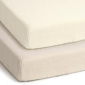 lulumoon Pack and Play Sheets Muslin: Cotton Fitted Sheets for Baby Trend Pack N Play - Soft Playard Sheets for Boys and Girls 2Pack
