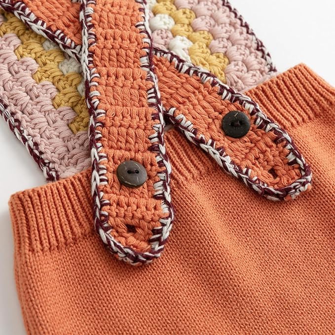 Simplee kids Baby Girl Knit Romper Fall Sleeveless Pompoms Rompers Newborn Little Girl Overall Jumpsuit Outfits