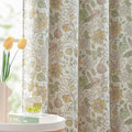 jinchan Nursery Curtains 95% Blackout Yellow Floral Curtains for Girls Room, 63 Inch Length Farmhouse Drapes for Bedroom Living Room Darkening Window Treatment Fall Decor Grommet Top Set of 2 Panels