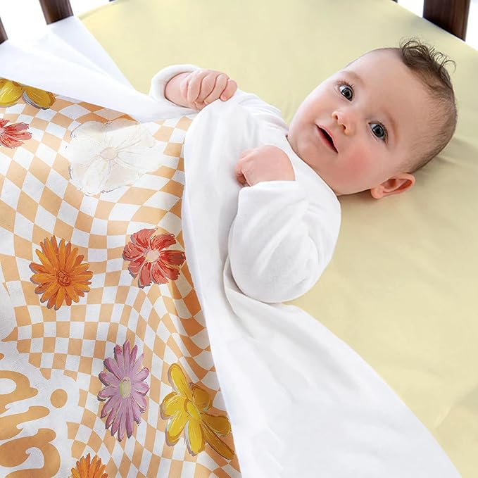 Ship Next Day, Personalized Baby Blanket for Girls, Custom Babies Name Blanket with Flowers Decor, Receiving Kids Blankets for Girls, Customized Newborn Swaddle Blankets