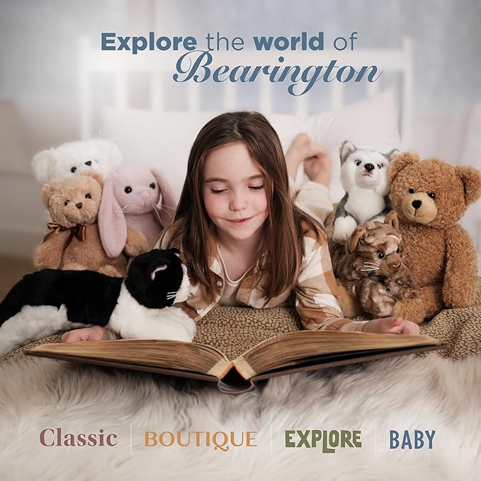 Bearington Collection Baby Lil’ Willow Snuggler - 15-Inch Woodland Fawn Plush Lovey, Security & Stuffed Animal Blanket for Babies