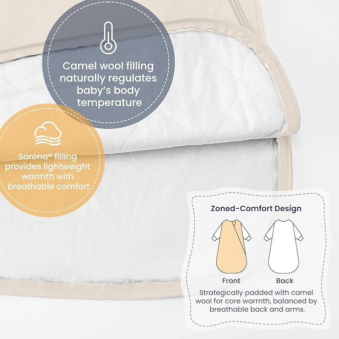 Unisex Sleeping Bag for Babies and Toddlers 1.0 Tog Sleep Sack 18-36 Months, Newborn Sleep Sack, Wearable Blanket Baby, One Piece Long Sleeves, Gifts for Baby