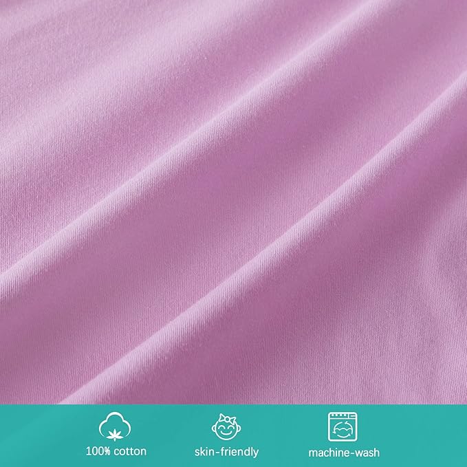 Bassinet Sheets Fit for YADAQE, Li'l Pengyu, BCOL, Miclassic, Milliard, TCBunny and Evolur Stellar Bedside Bassinet, 100% Cotton, 2 Pack, Ultra Soft Bassinet Sheet, Pink and Violet