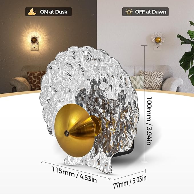 DORESshop LED Night Light [2 Pack], Night Lights Plug into Wall, Dynamic RGB Color Changing Night Light, Dusk to Dawn Sensor, Nightlight Plug in Wall for Hallway, Christmas Gifts