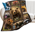 Jerkboo Bear Blanket Throws - Soft Warm Cozy Fleece Blanket for Girls, Women, Kids & Adults - 50"x40"
