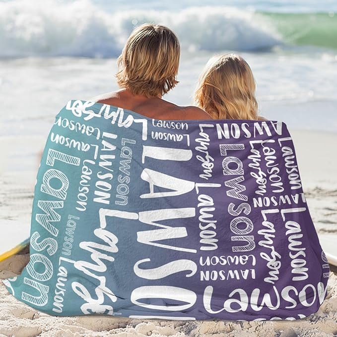 Dr.TOUGH Personalized Blankets with Name Customized Baby Blankets for Girls Boys Adults Monogrammed Blankets and Throws Christmas Birthday Mothers Valentines Day Gift (Z-Colorful 06, 50''×60'')